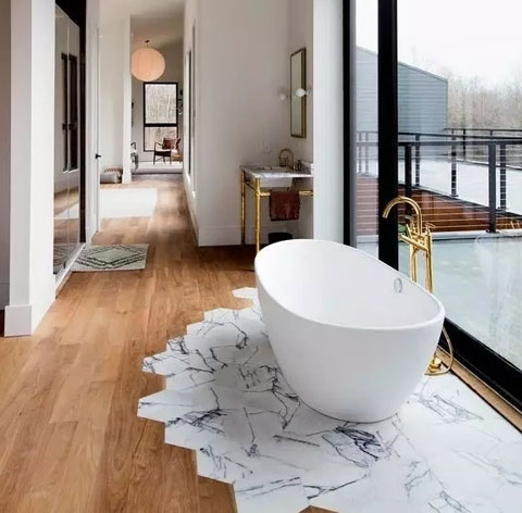 百搭生活 木地板與瓷磚混合搭配營造靚麗家居風景