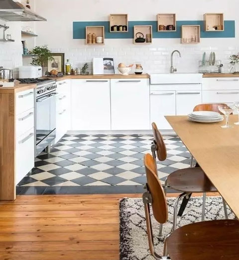 百搭生活 木地板與瓷磚混合搭配營造靚麗家居風景