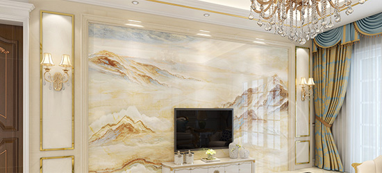 電視背景墻怎么安裝？護墻板和微晶石！