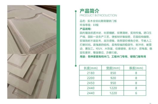 平安樹推出多層實木雕刻鏤銑門板，新一代門板的理想之選